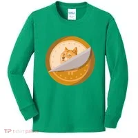 Peeled Off DogeCoin Kids Long Sleeve Shirt thumb 0