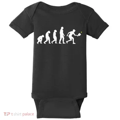 Pickleball Evolution Funny Pickleball Baby Bodysuit