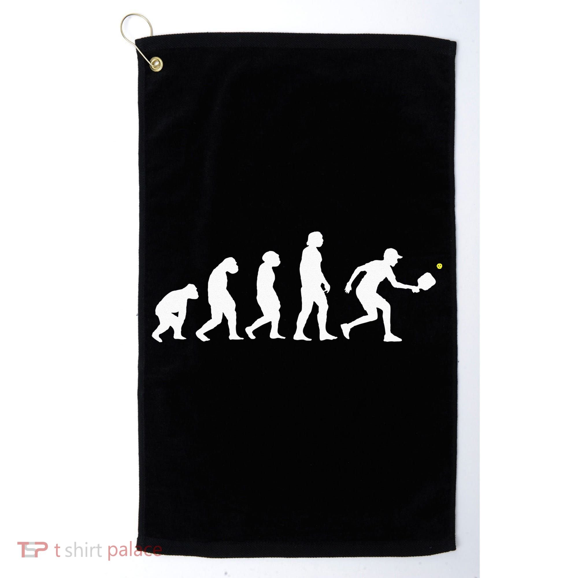 Pickleball Evolution Funny Pickleball Golf Towel