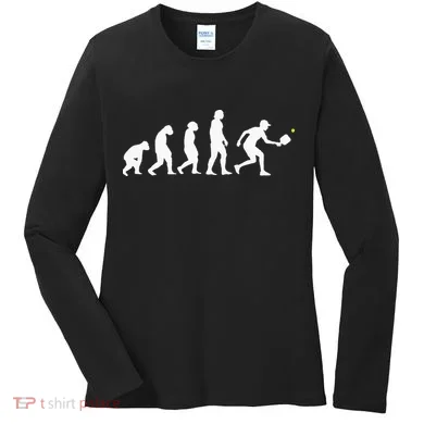 Pickleball Evolution Funny Pickleball Women's Long Sleeve Shirt