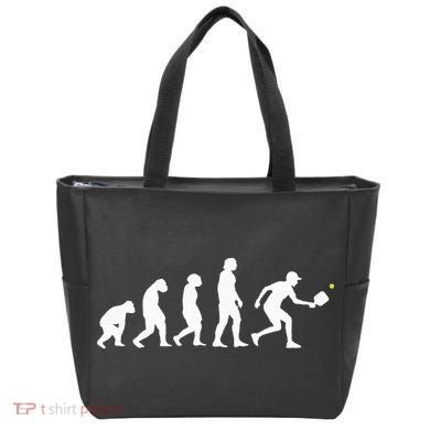 Pickleball Evolution Funny Pickleball Tote Bag