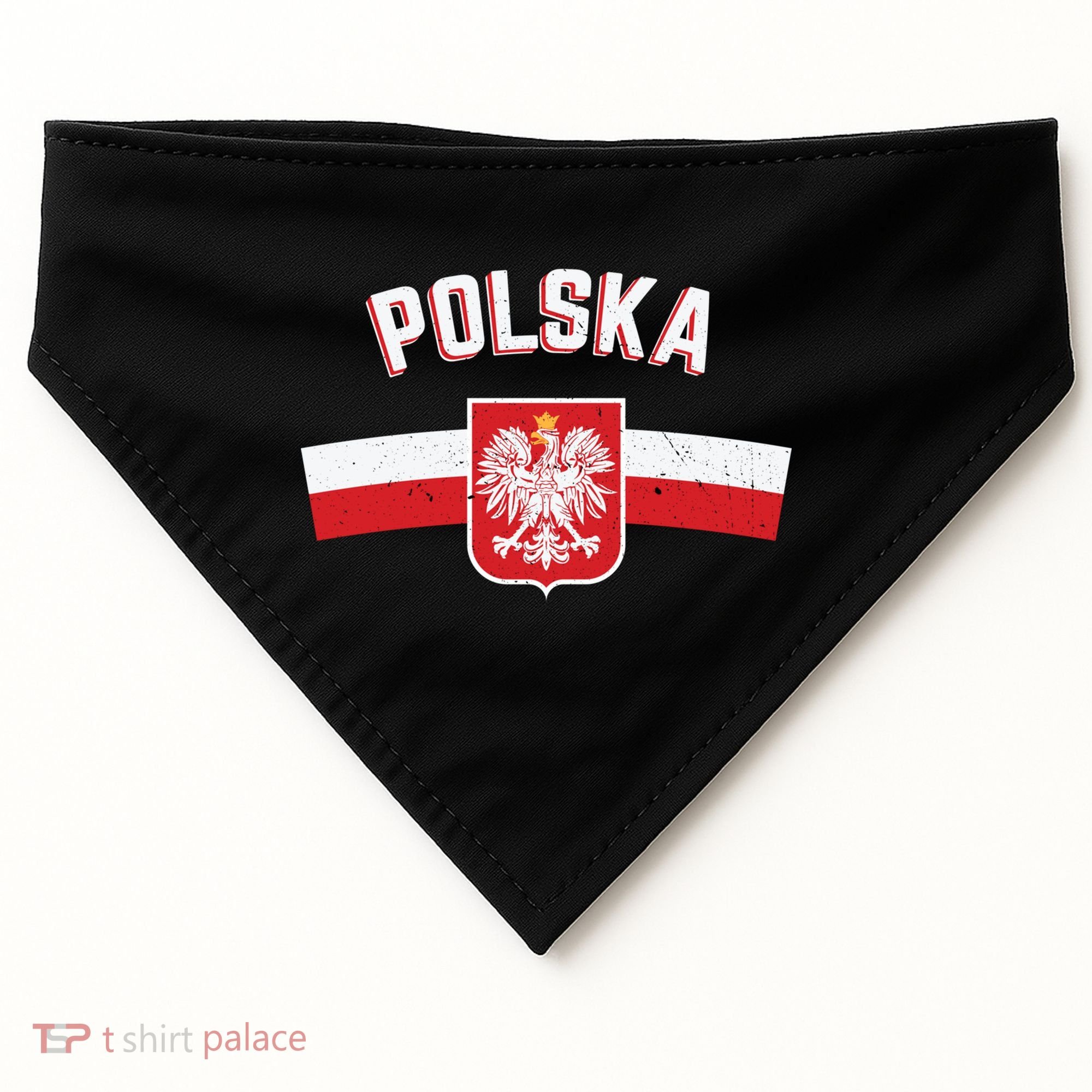 Poland Eagle Flag Gift Proud Polish Men Women Gift USA-Made Doggie Bandana
