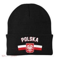 Poland Eagle Flag Gift Proud Polish Men Women Gift Beanie thumb 0
