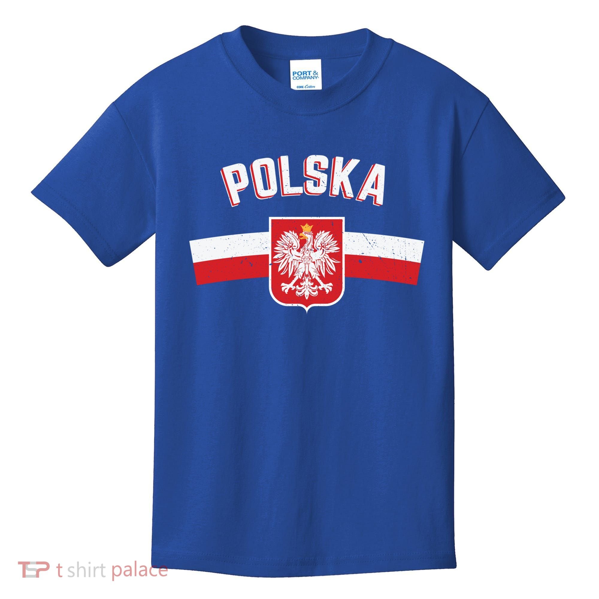 Poland Eagle Flag Gift Proud Polish Men Women Gift Kids T-Shirt
