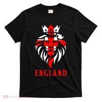 Patriotic England Football Soccer Fan Crown Lion Head Flag T-Shirt thumb 0