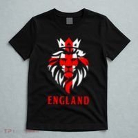 Patriotic England Football Soccer Fan Crown Lion Head Flag T-Shirt thumb 5