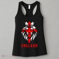 Patriotic England Football Soccer Fan Crown Lion Head Flag Women's Tank Top thumb 3