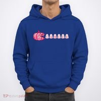 Pumpkin Eating Ghost Gamer Support Breast Cancer Warrior Cool Gift Hoodie thumb 0