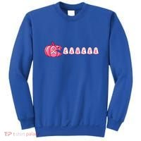 Pumpkin Eating Ghost Gamer Support Breast Cancer Warrior Cool Gift Sweatshirt thumb 0