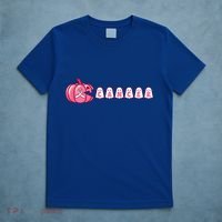 Pumpkin Eating Ghost Gamer Support Breast Cancer Warrior Cool Gift T-Shirt thumb 5