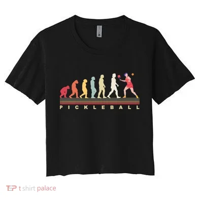 Pickleball Evolution Gift Women's Crop Top Tee