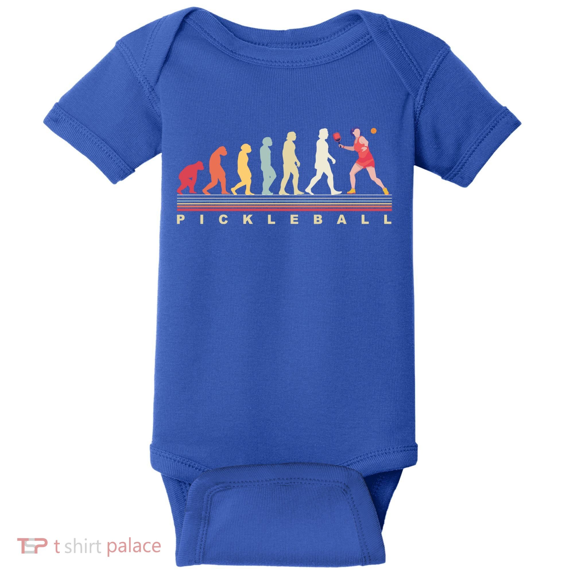Pickleball Evolution Gift Baby Bodysuit