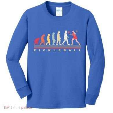 Pickleball Evolution Gift Kids Long Sleeve Shirt