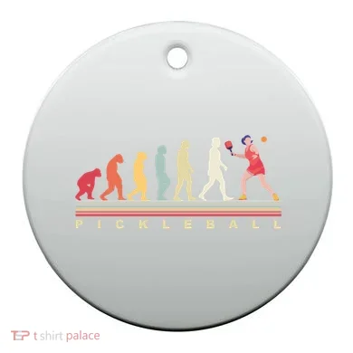 Pickleball Evolution Gift Ceramic Ornament