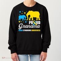 Proud Elephant Grandma Down Syndrome Awareness T21 Women's Sweatshirt thumb 0