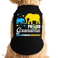 Proud Elephant Grandma Down Syndrome Awareness T21 Doggie Tank thumb 0