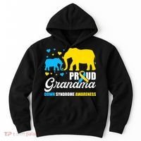 Proud Elephant Grandma Down Syndrome Awareness T21 Hoodie thumb 0