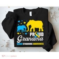 Proud Elephant Grandma Down Syndrome Awareness T21 Sweatshirt thumb 2