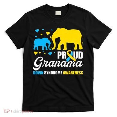 Proud Elephant Grandma Down Syndrome Awareness T21 T-Shirt