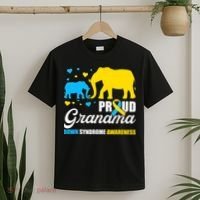 Proud Elephant Grandma Down Syndrome Awareness T21 T-Shirt thumb 2
