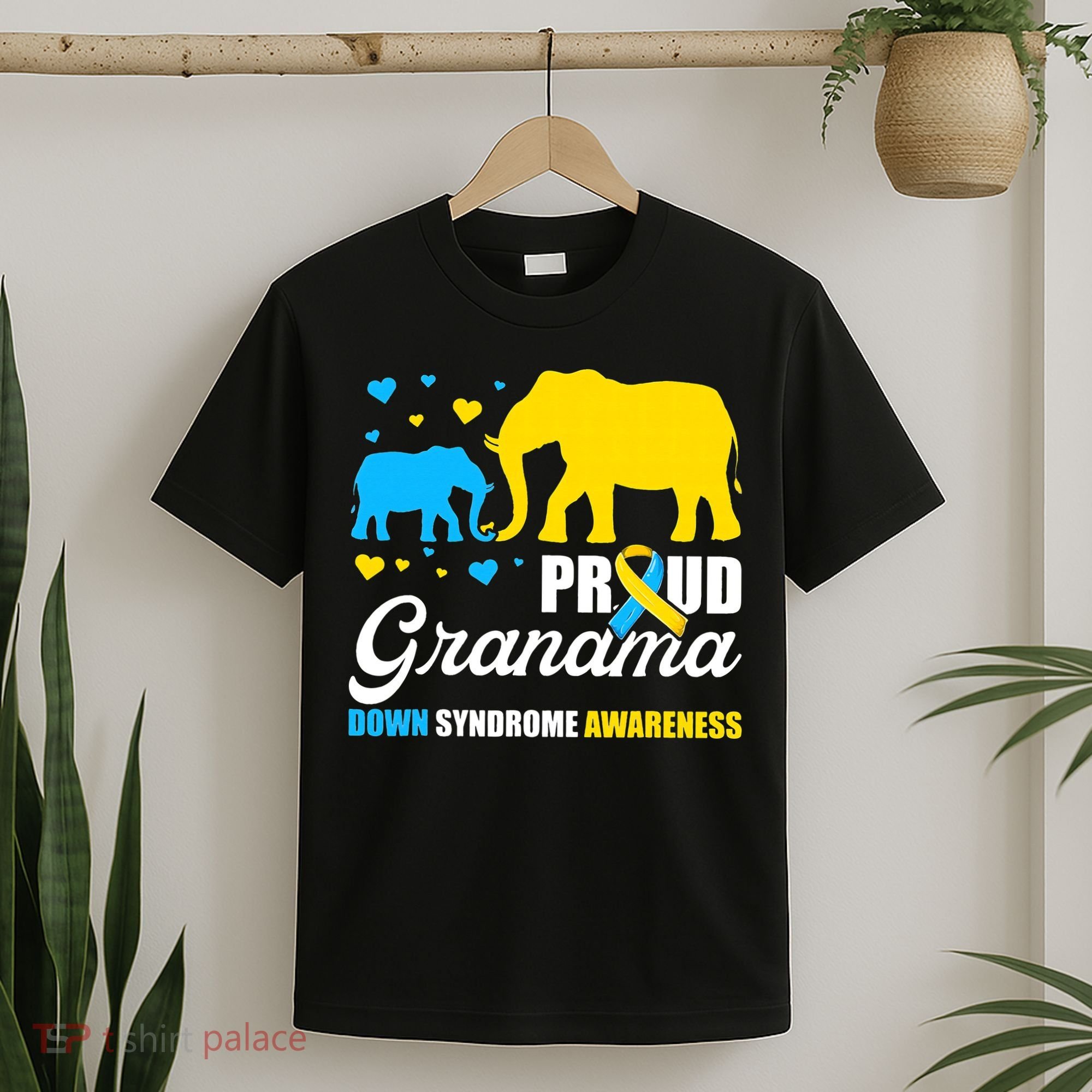 Proud Elephant Grandma Down Syndrome Awareness T21 T-Shirt