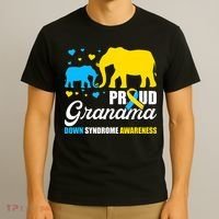 Proud Elephant Grandma Down Syndrome Awareness T21 T-Shirt thumb 3