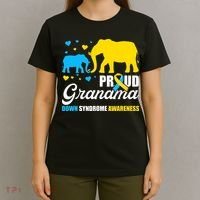 Proud Elephant Grandma Down Syndrome Awareness T21 T-Shirt thumb 4