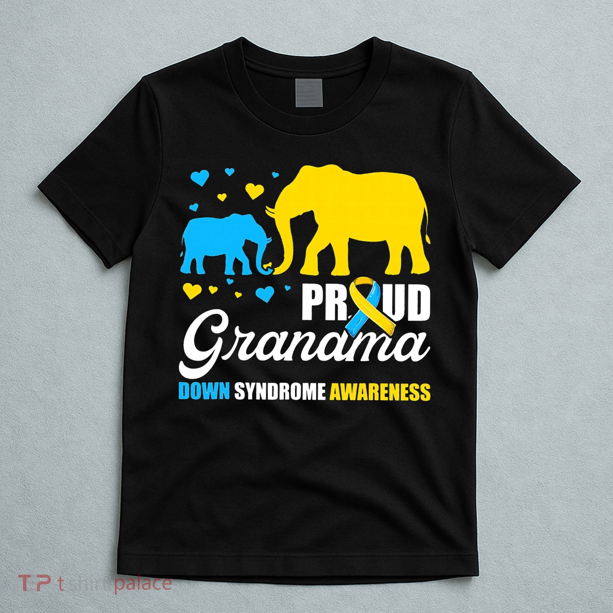 Proud Elephant Grandma Down Syndrome Awareness T21 T-Shirt