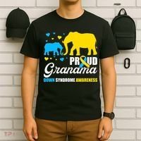 Proud Elephant Grandma Down Syndrome Awareness T21 T-Shirt thumb 6
