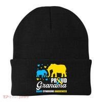 Proud Elephant Grandma Down Syndrome Awareness T21 Beanie thumb 0