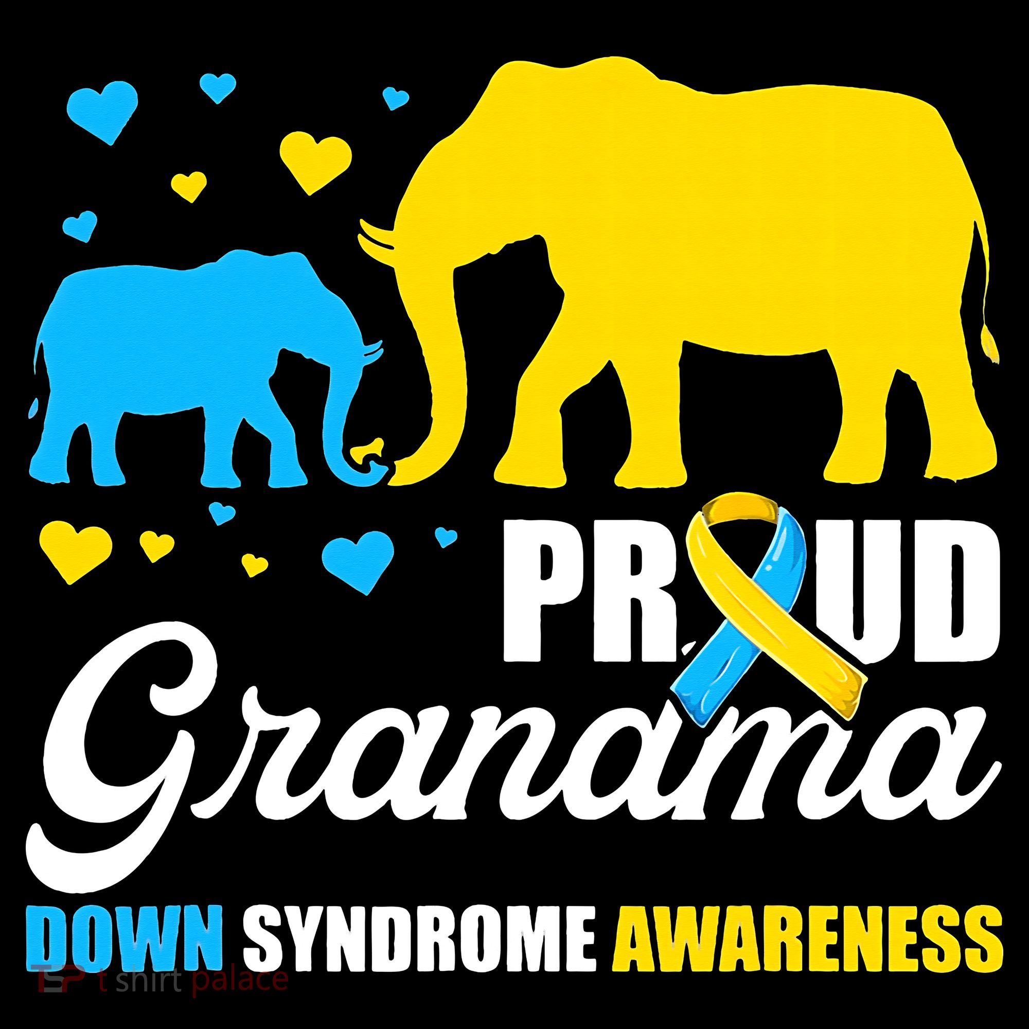 Proud Elephant Grandma Down Syndrome Awareness T21 Women's Hoodie