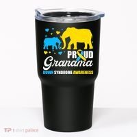 Proud Elephant Grandma Down Syndrome Awareness T21 Tumbler thumb 0