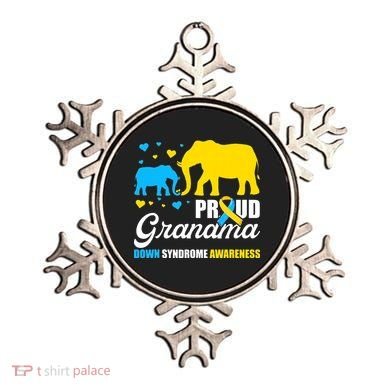 Proud Elephant Grandma Down Syndrome Awareness T21 Ornament