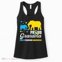 Proud Elephant Grandma Down Syndrome Awareness T21 Women's Tank Top thumb 0