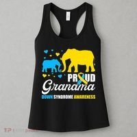 Proud Elephant Grandma Down Syndrome Awareness T21 Women's Tank Top thumb 3