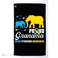 Proud Elephant Grandma Down Syndrome Awareness T21 Golf Towel thumb 0