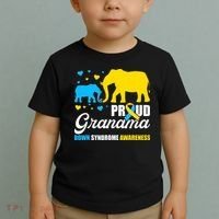 Proud Elephant Grandma Down Syndrome Awareness T21 Toddler T-Shirt thumb 2