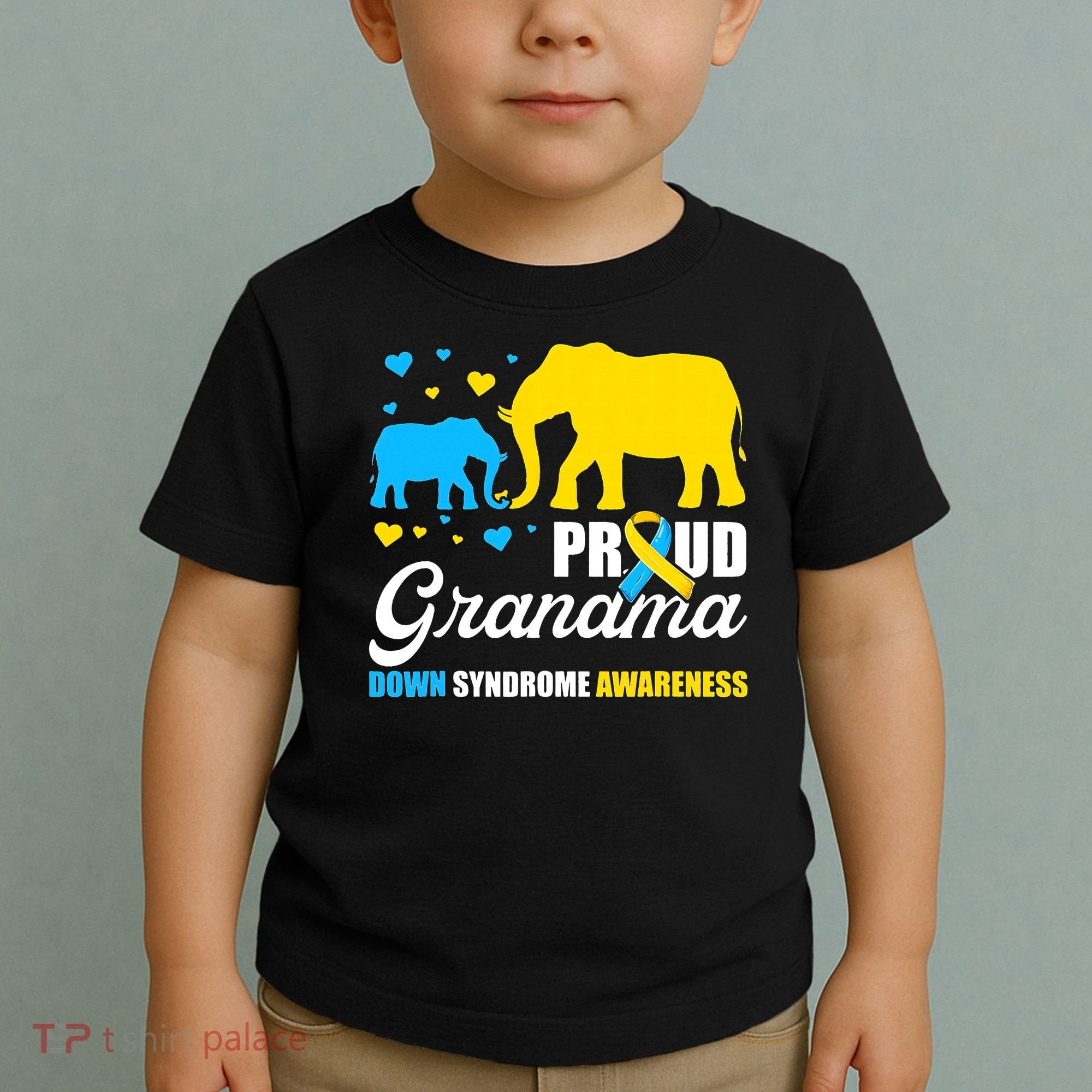 Proud Elephant Grandma Down Syndrome Awareness T21 Toddler T-Shirt
