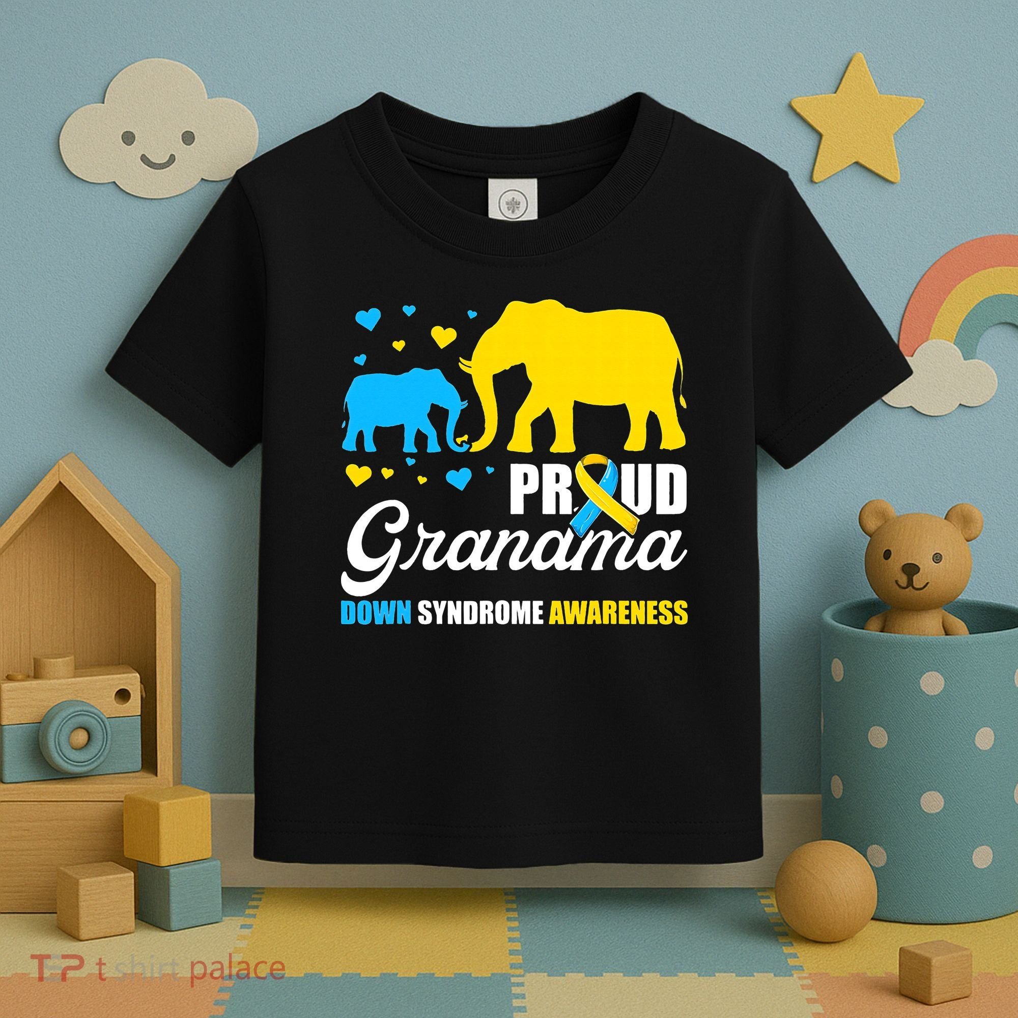 Proud Elephant Grandma Down Syndrome Awareness T21 Toddler T-Shirt