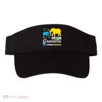 Proud Elephant Grandma Down Syndrome Awareness T21 Visor thumb 0