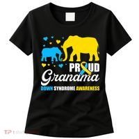 Proud Elephant Grandma Down Syndrome Awareness T21 Women's T-Shirt thumb 0