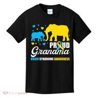 Proud Elephant Grandma Down Syndrome Awareness T21 Kids T-Shirt thumb 0