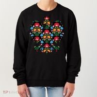 Polish Eagle Gift Poland Wycinanki Emblem, Polish Folk Art Fest Gift Women's Sweatshirt thumb 0