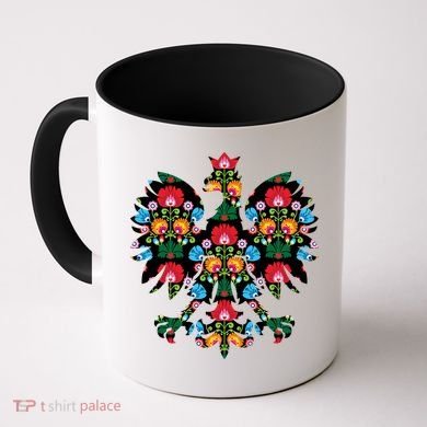 Polish Eagle Gift Poland Wycinanki Emblem, Polish Folk Art Fest Gift Coffee Mug