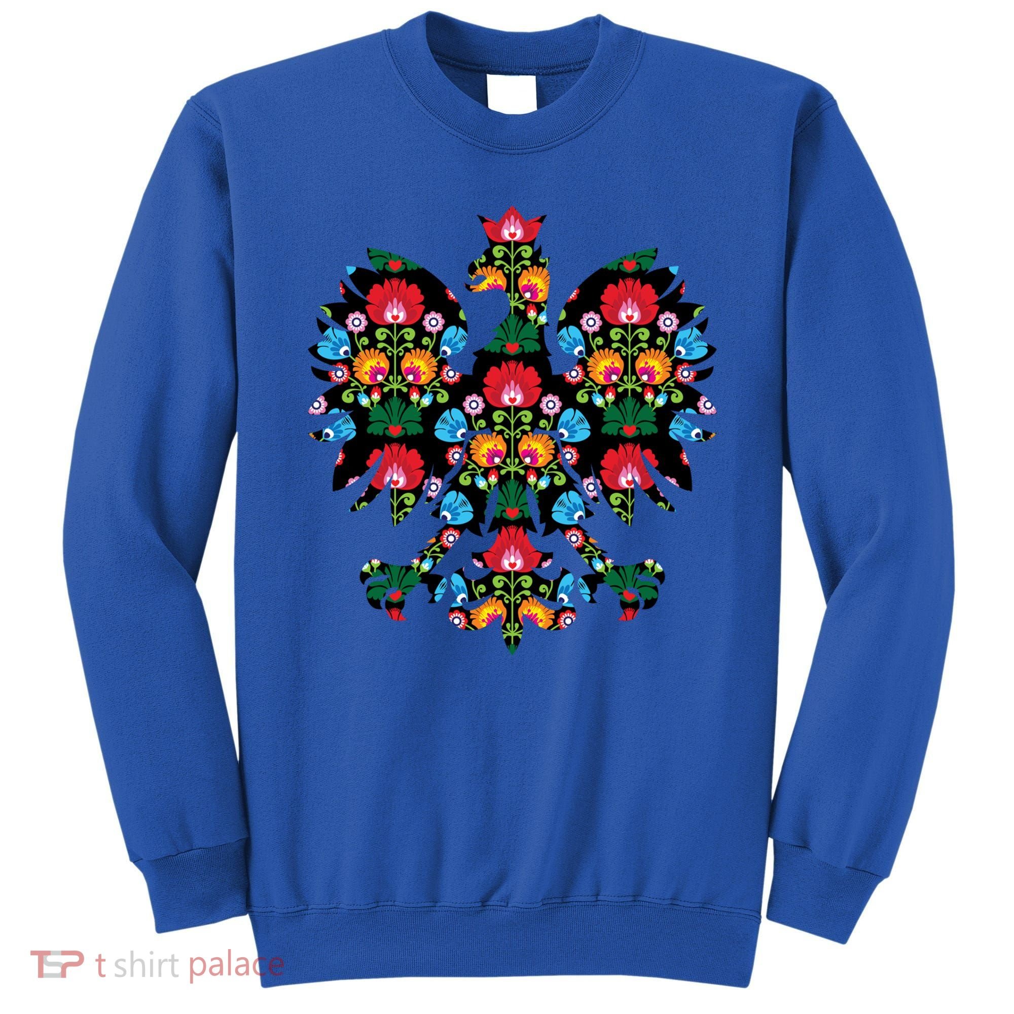 Polish Eagle Gift Poland Wycinanki Emblem, Polish Folk Art Fest Gift Sweatshirt