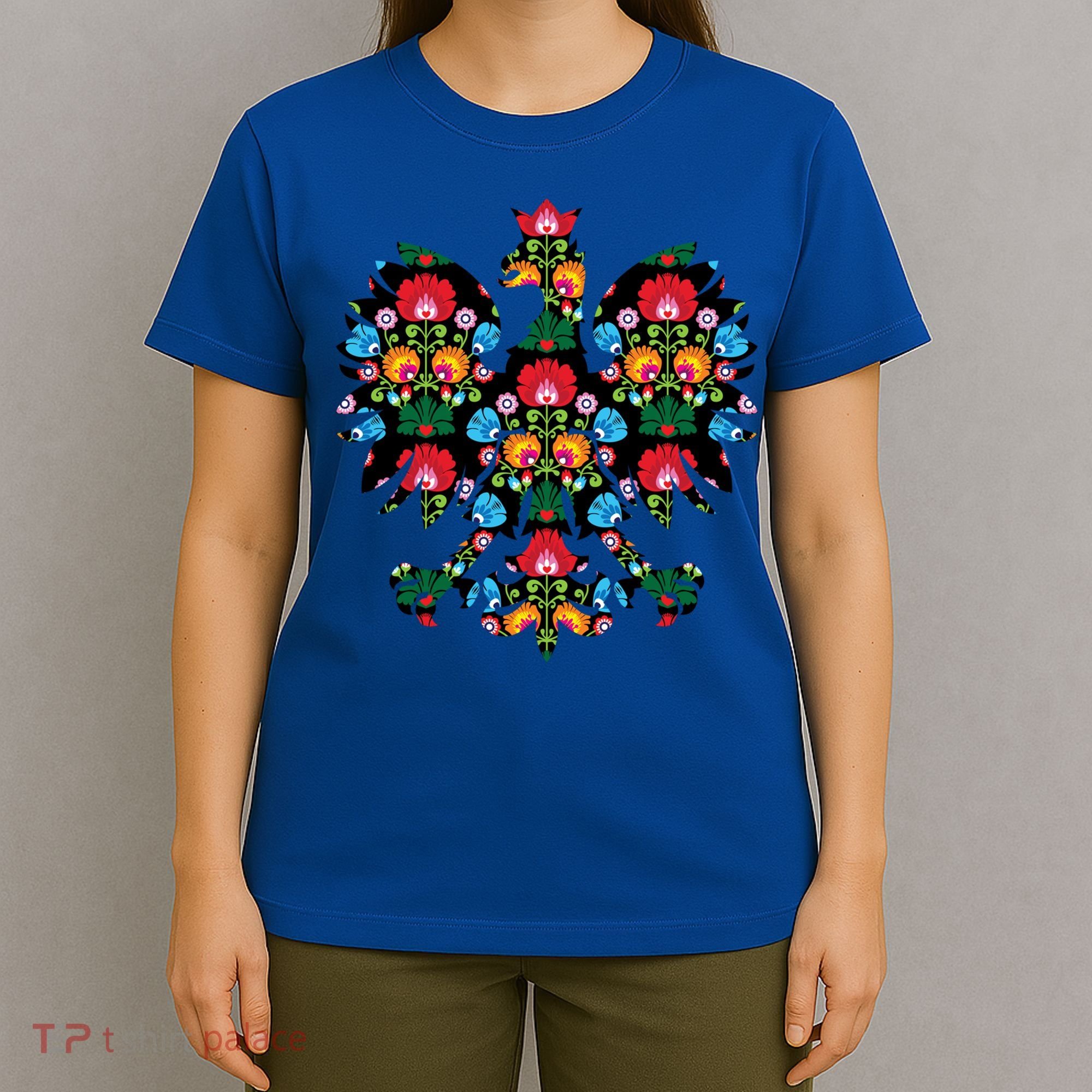 Polish Eagle Gift Poland Wycinanki Emblem, Polish Folk Art Fest Gift T-Shirt
