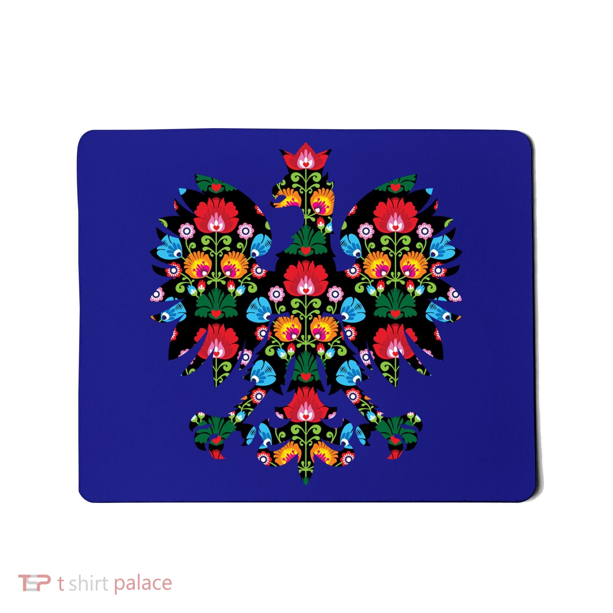 Polish Eagle Gift Poland Wycinanki Emblem, Polish Folk Art Fest Gift Mousepad