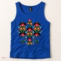 Polish Eagle Gift Poland Wycinanki Emblem, Polish Folk Art Fest Gift Tank Top thumb 2