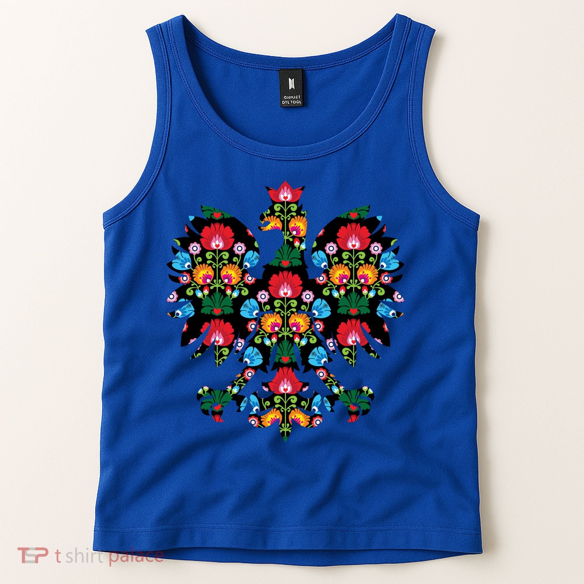 Polish Eagle Gift Poland Wycinanki Emblem, Polish Folk Art Fest Gift Tank Top