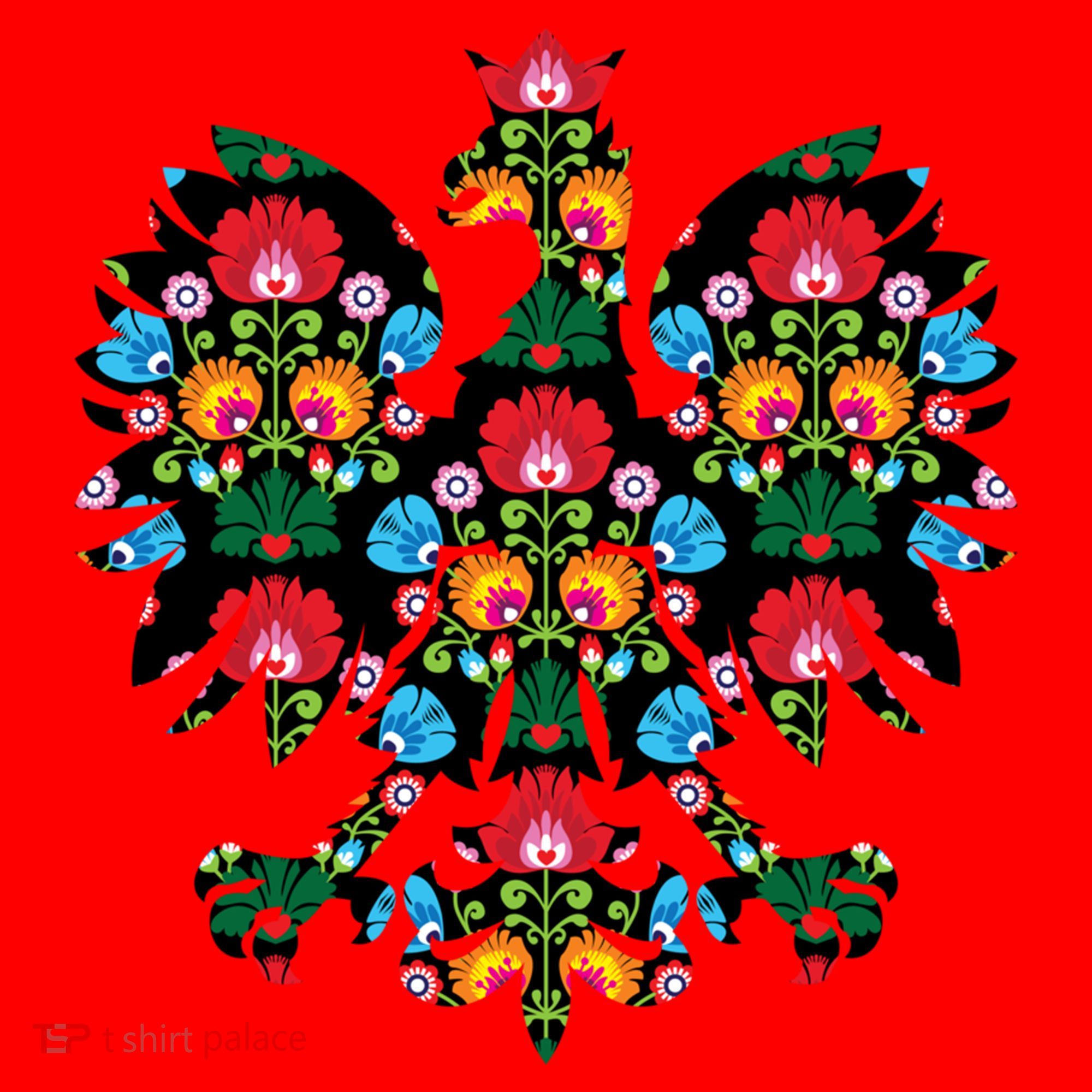 Polish Eagle Gift Poland Wycinanki Emblem, Polish Folk Art Fest Gift Santa Hat